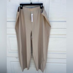 Eileen Fisher Wheat Washable Stretch Crepe Lantern Pants plus 2X NWT